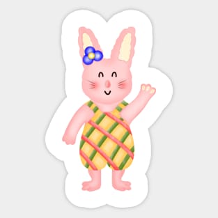 Cute pineapple Rabbit. Sticker